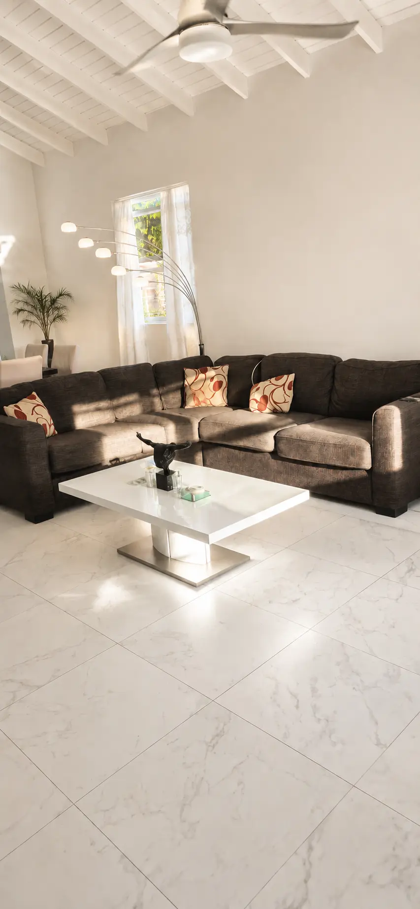 Comfortable living room in a Barbados vacation rental